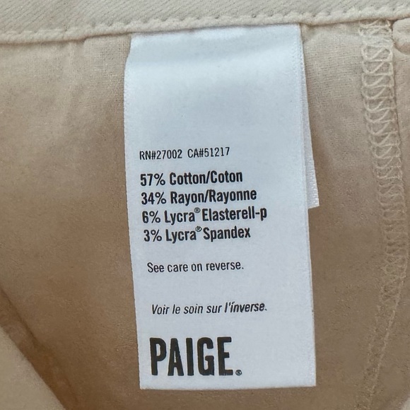 Paige Carly Wide Leg Cargo Pant 31 Cream Neutral Cotton Twill Utility Casual NWT - Picture 13 of 14